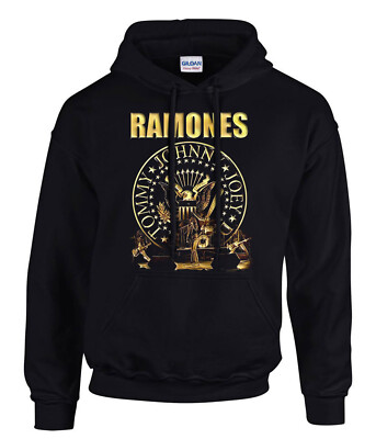 Ramones Rock Music Logo Hooded Kapuzenpullover Schwarz -31042 -SW