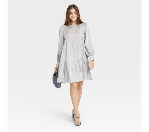 Womens Long Sleeve Tiered Babydoll 