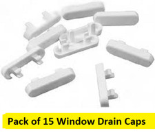 Pvc Window Drain Caps (Pack Of 15)Weep Hole Drainage Covers Double Glazing WHITE