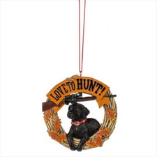 Black Lab "Love to Hunt " Ornament