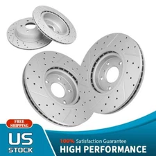 Front & Rear Drilled Slotted Brake Rotors for Nissan 350z 370Z INFINITI G37 G35