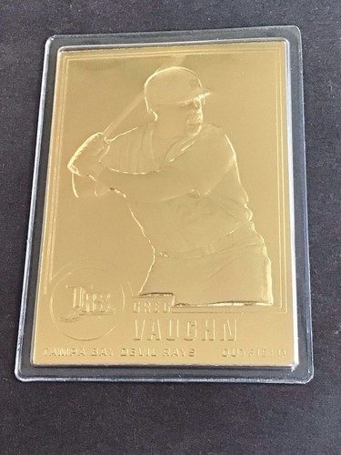 Greg Vaughn - 2001 Danbury Mint Sealed 22 Kt Gold Card - Tampa Bay Devil Rays