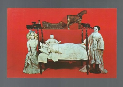 Vintage Postcard, Bennington Museum, Vermont, Dolls, Toys, Train, Horse, unused