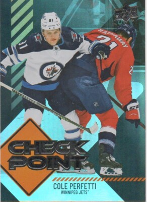 24-25 2024-25 Upper Deck 1 Cole Perfetti BLACK Check Point #CP-6 Jets 1:288 Pack