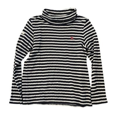 【DOG DEPT】未使用品ペアルック SANTA MONICA 66 Dog Dept Santa Monica California Roll Neck Long Sleeve Striped