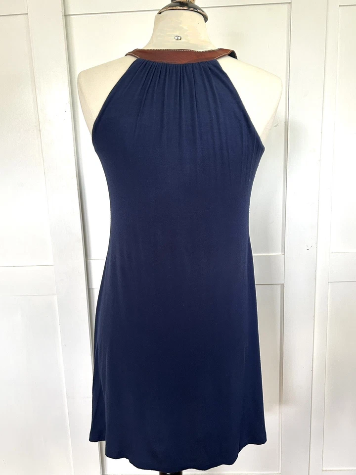 Vestido Akiko azul marinho jersey aparado XS - Imagem 4 de 4