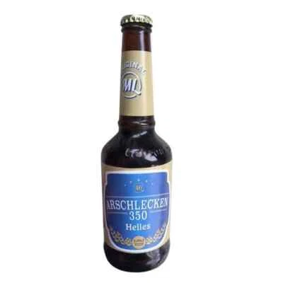 Arschlecken 350 Bier Original Helles 12x0,33 Geschenk Party Spass inkl. Pfand