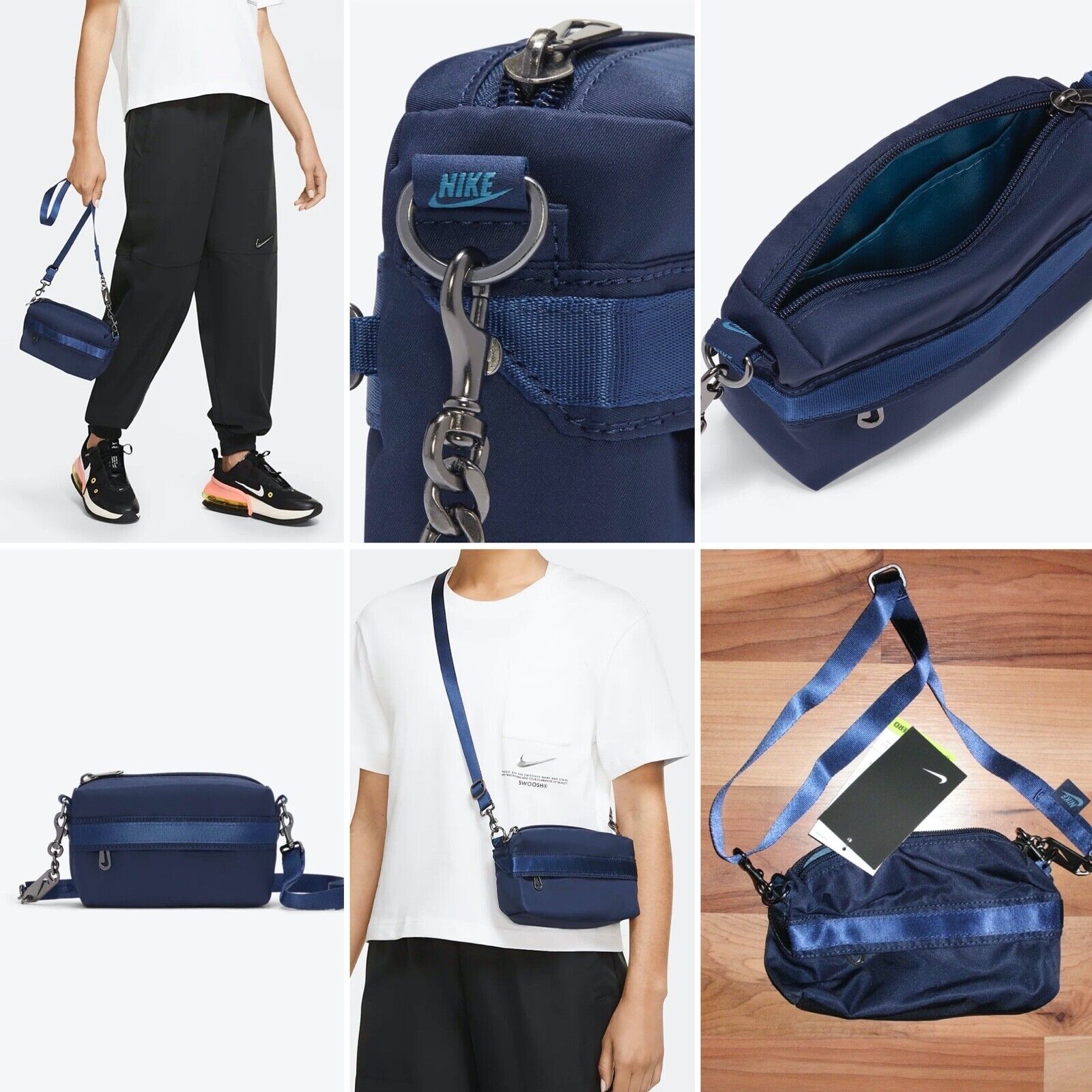 Nike Sportswear Futura Luxe Crossbody Bag in Blue