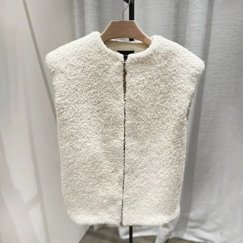 White wool vest sale