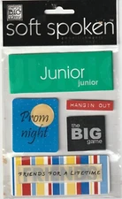 MAMBI Soft Spoken 3D stickers High School JUNIOR Theme 93051 Fast FREE Ship!