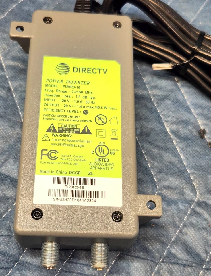 Direct TV PI21R3-16 21V 1.2A 25.2W Power Inserter For SWM Integrated LNB New - Image 3 of 4