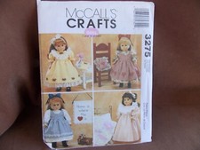 McCalls 18" Doll Clothes Crafts Uncut Pattern 3275