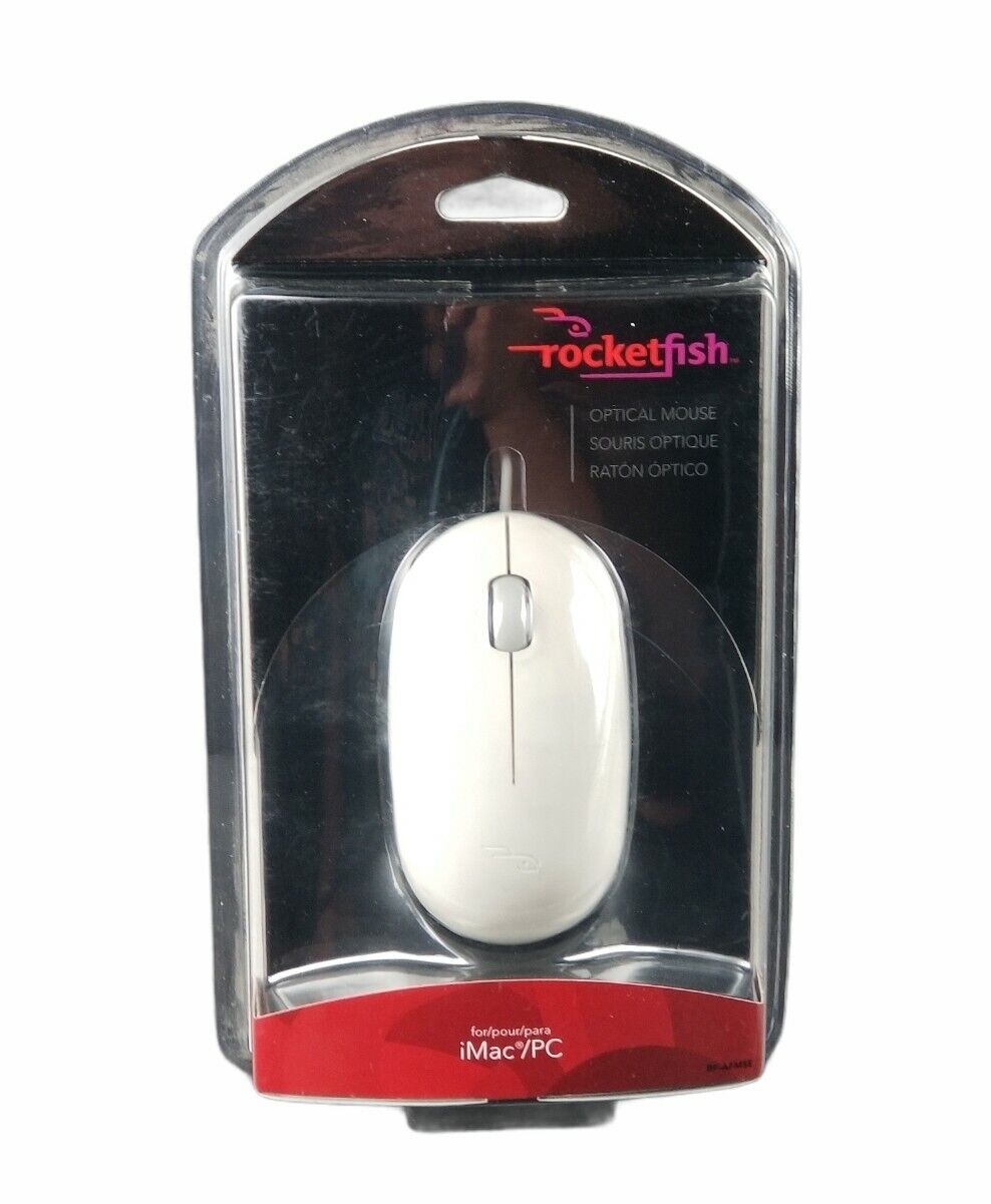 Rocketfish Wired iMac/PC Optical Mouse New In Package 