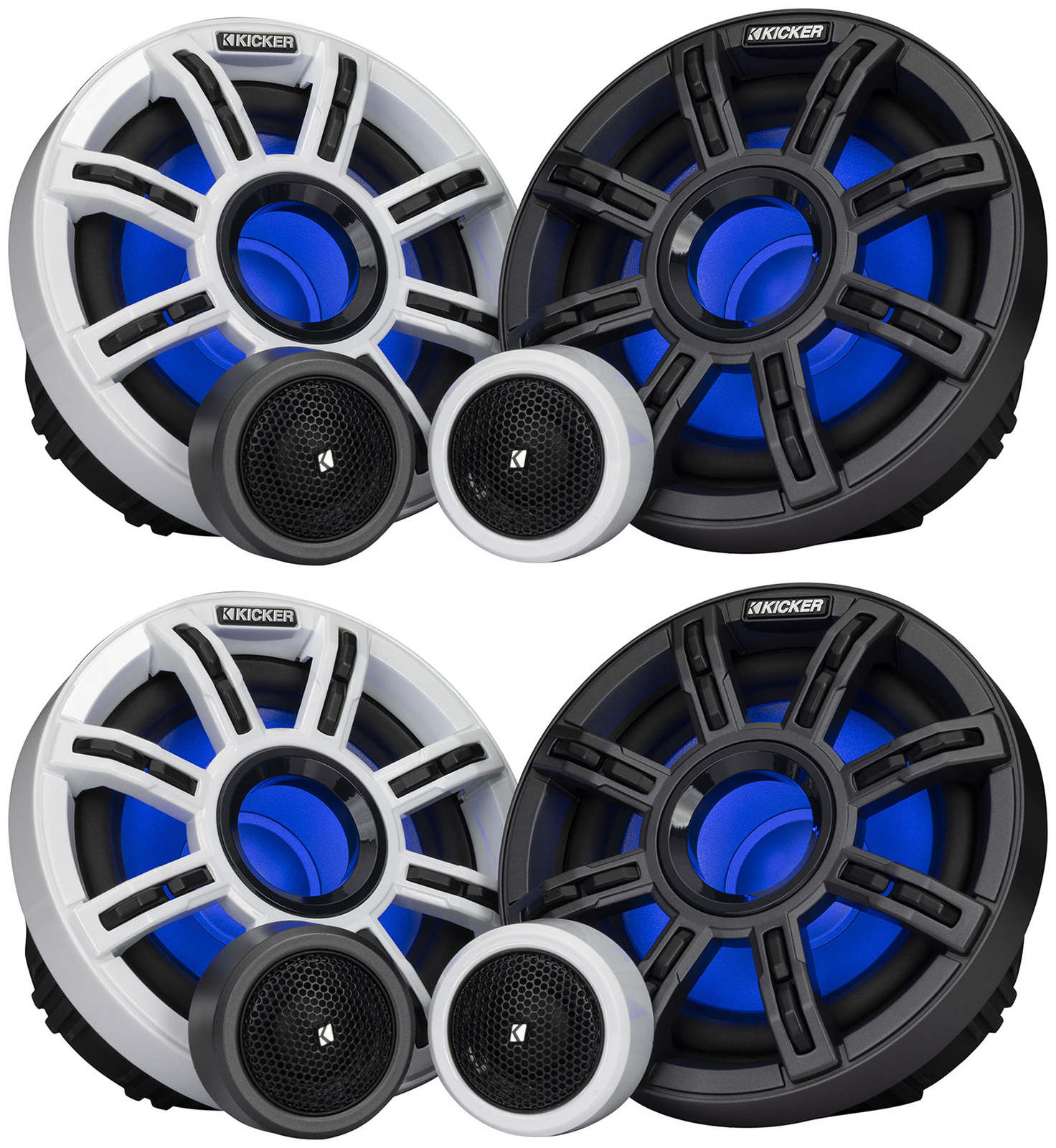 4 KICKER 51MSS65 65 200-Ваттные Морские компонентные динамики премиум-класса 4-Омные MSS65
