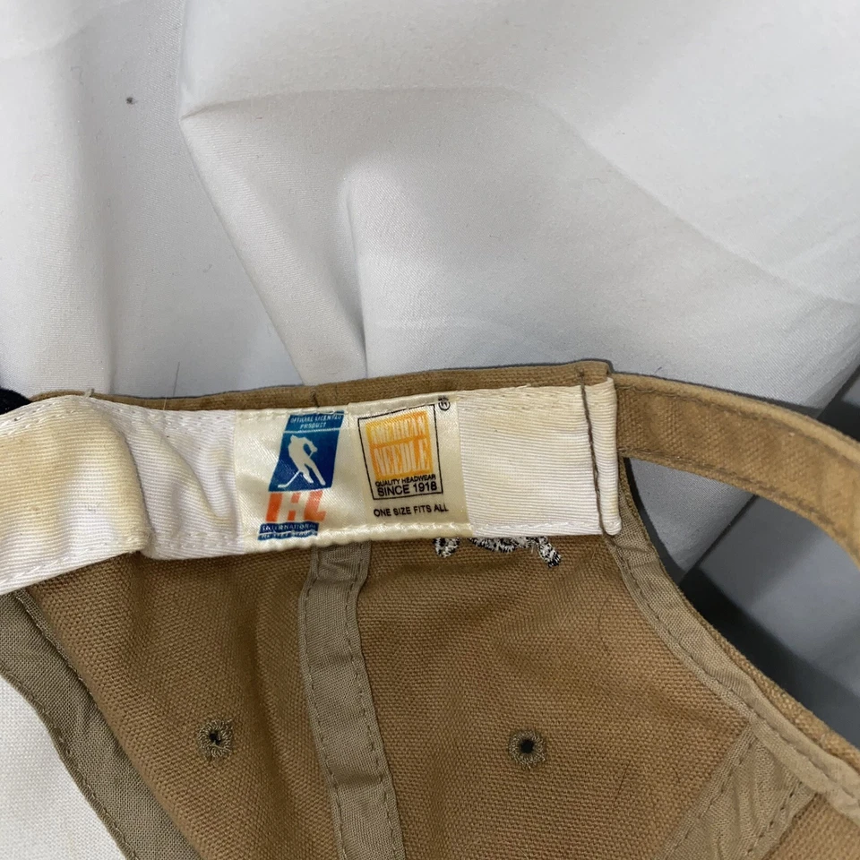 Chapéu vintage anos 90 Chicago Wolves Strapback IHL hóquei agulha americana - Imagem 4 de 4