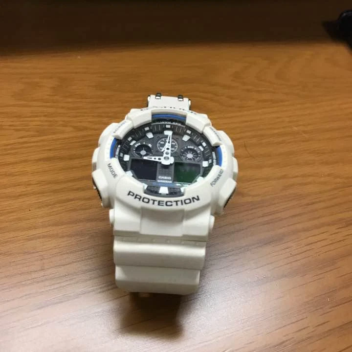 Casio g shock ga 100 cheap white