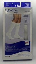 Sigvaris Men Diabetic Compression Socks  MS  WHITE  18-25 MMHG 1 TTL  READ
