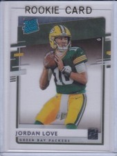 JORDAN LOVE ROOKIE CARD Green Bay Packers Football 2020 DONRUSS CLEARLY RATED RC