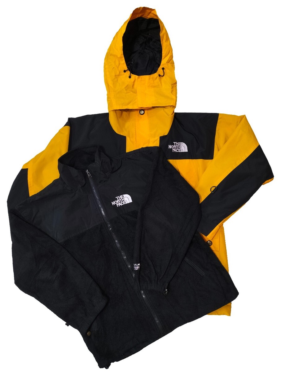 The North Face Jacket Gore-Tex Men's Yellow 2 Jackets In 1 The North Face Jacket Gore-Tex Men's Yellow 2 Jackets In 1