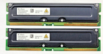 Infineon 512MB (2x256MB) RDRAM HYR1812840G-845 800-45 PC800 RIMM-ECC #R2255