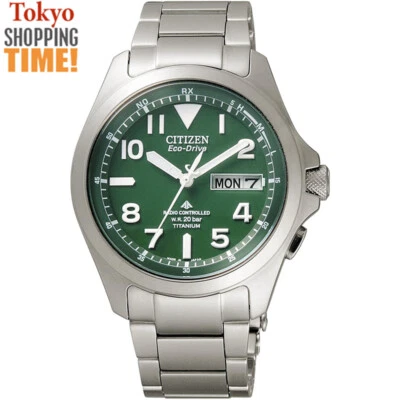 Reloj Citizen Promaster Land Eco-Drive PMD56-2951 Verde Titanio Solar Hombre JAPÓN - Imagen 1 de 4