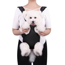 Mochila frontal Pawaboo para mascotas gato perro transporte de viaje piernas bolsa jaula negra grande