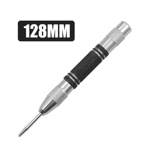 1* 128mm Tools Center Punch Loaded Marker Press Dent Drill Silver Wood
