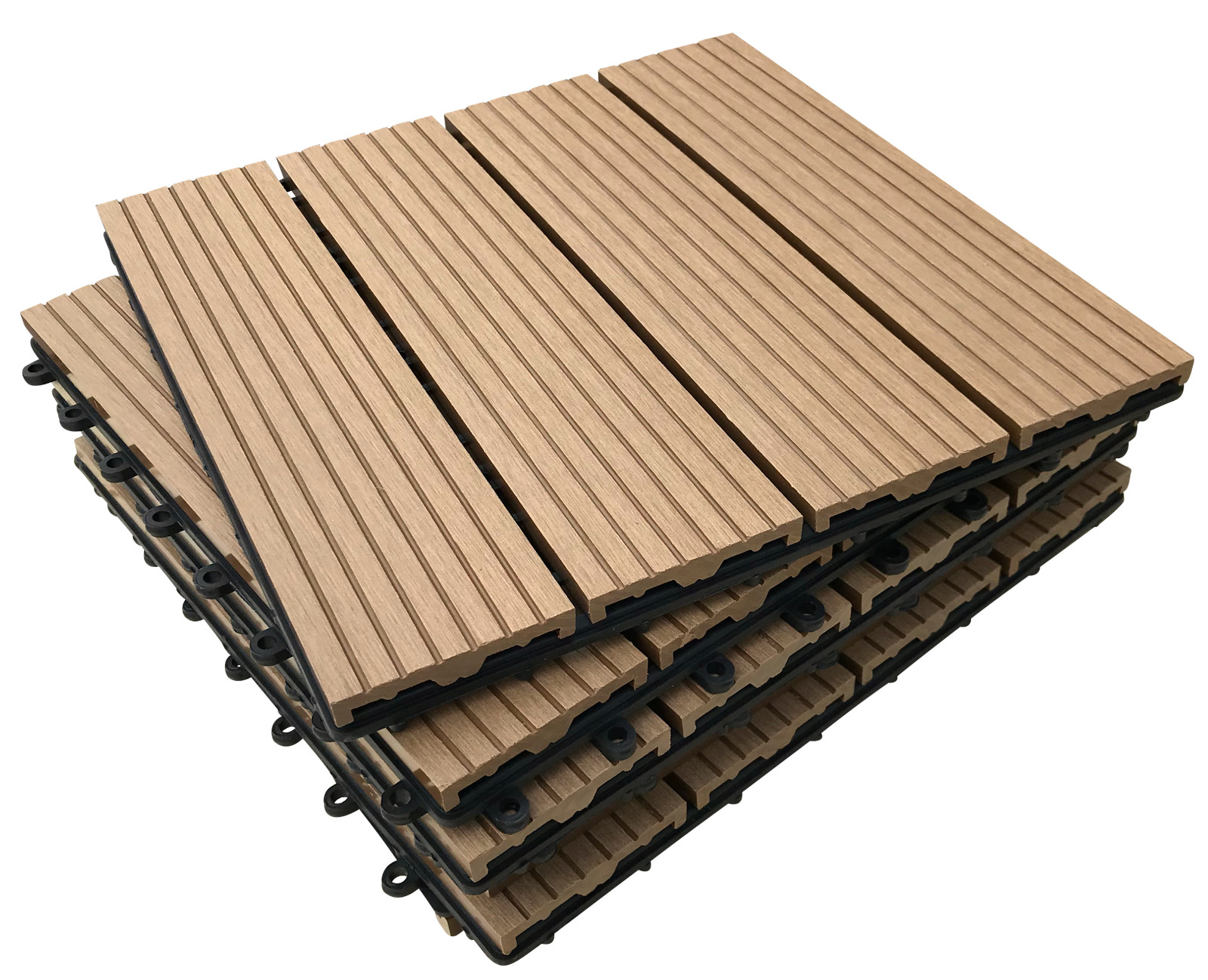 CLICK-DECK - COMPOSITE Decking Tiles Interlocking Deck Tile Patio Balcony Garden