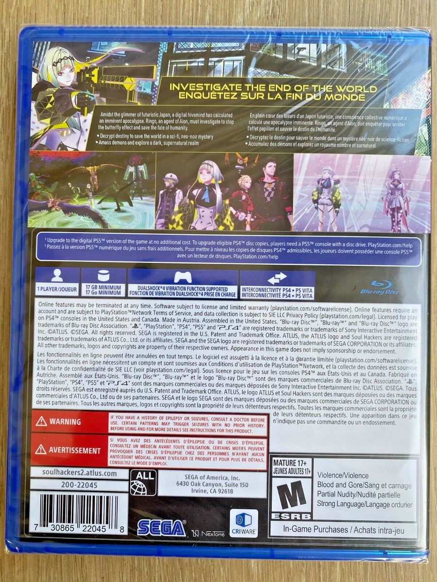 Soul Hackers 2 Launch Edition PS4 with PS5 Upgrade w Bonus