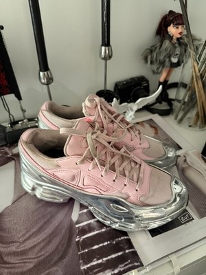 Raf Simons x adidas Ozweego Pink Silver Platform Sneakers
