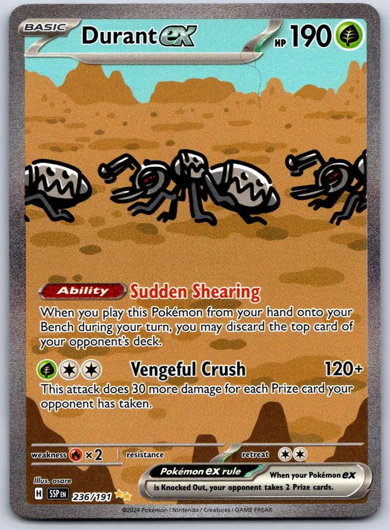 Durant ex - Holo Special Illustration Rare SV08: Surging Sparks 236/191 NM