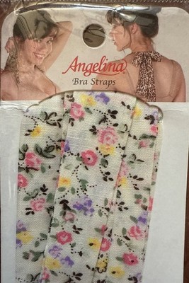 Angelina Fabric Bra Straps Transform Bras & Halter Tops Flower Pink+White+Yellow