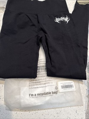 Civil Regime Black Kelly Seamless Scrunch Leggings Women s Medium NWT