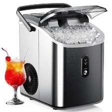 Countertop Auto-Cleaning Nugget Ice Maker with Handle Ready in 6 Mins 34.5lb