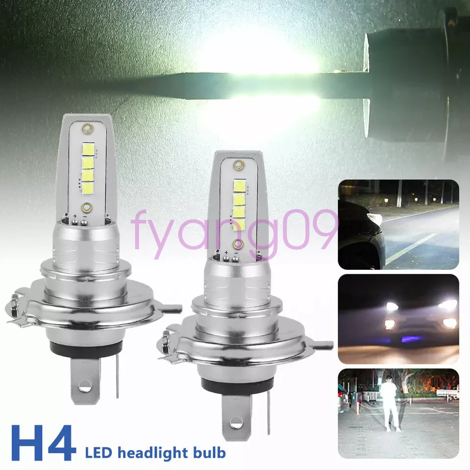 2X H4 Led Xenon Lamp White 6000K Car High Low Beam Headlight Superbright Bulb - Image 3 of 4
