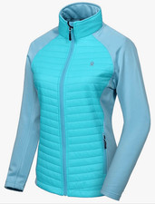 Little Donkey Andy Women's Insulated Hiking Jacket, Thermal Running Hybrid XL