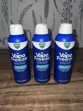Lot Of 3- 3 oz Canisters Of Vicks VapoFreeze Pain Relief Spray