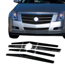 Fits Cadillac 2008-2010 Cts Aluminum Black Billet Grille Grill Insert Combo 2009