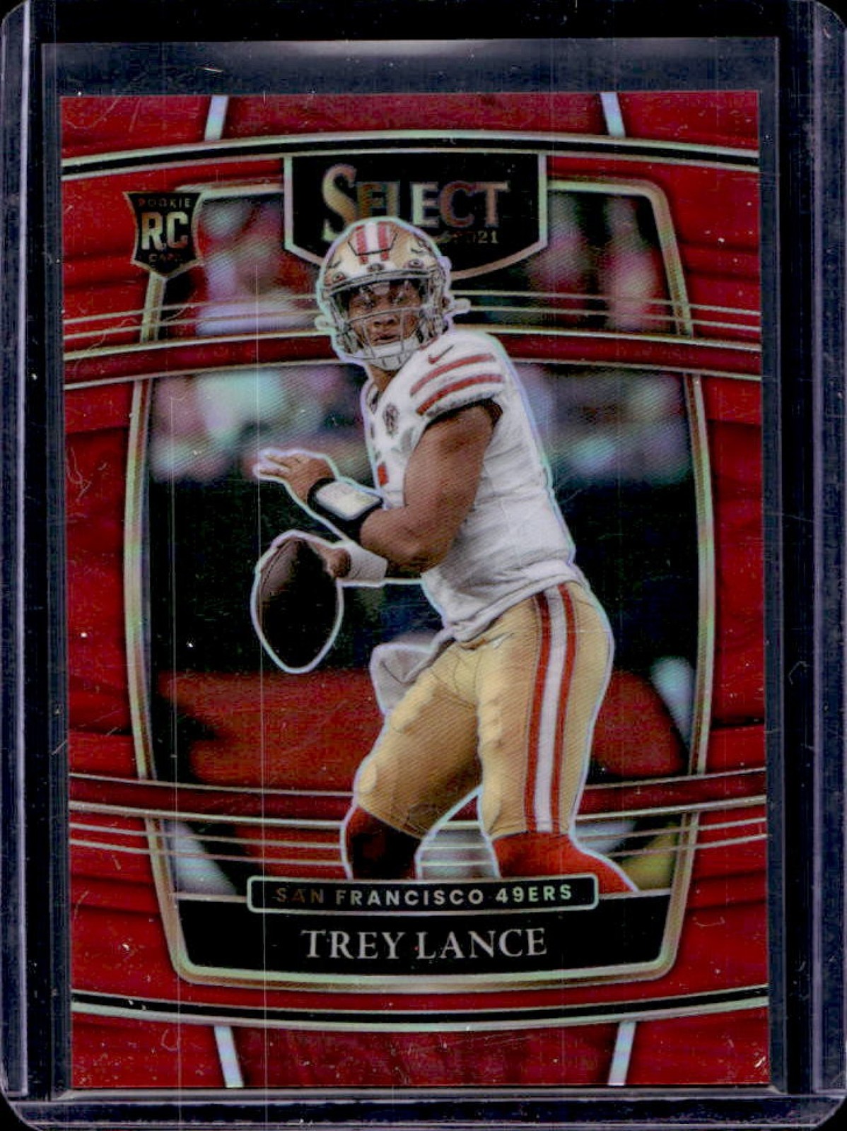 2021 Select Trey Lance RC Red Prizm Rookie Concourse #/99 49ers