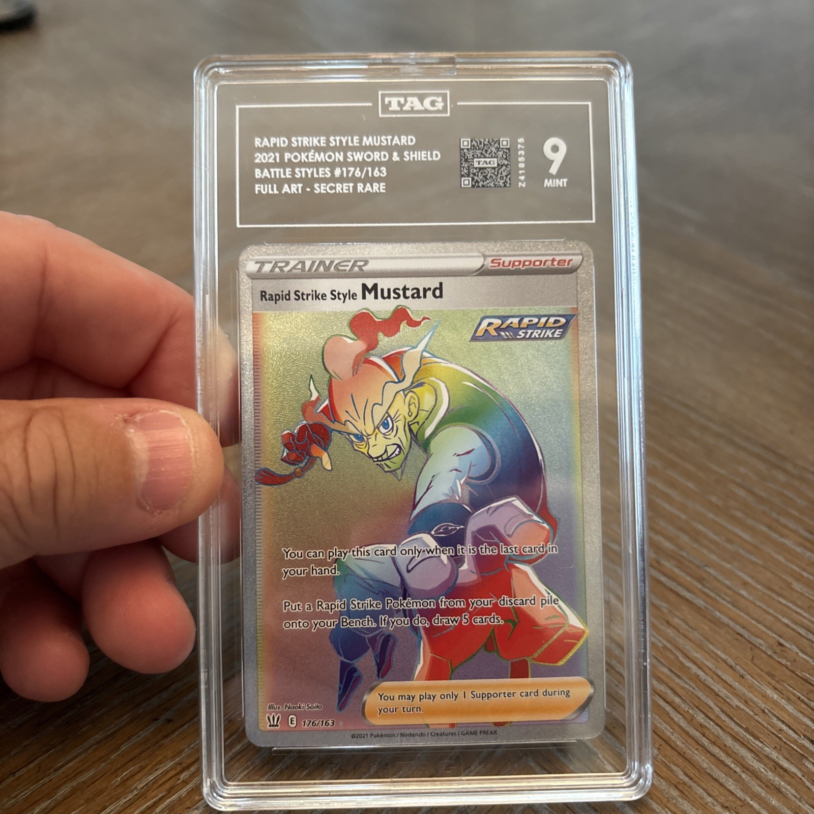 Rapid Strike Style Mustard (Secret) 176/163 Swsh05: Battle Styles Holo