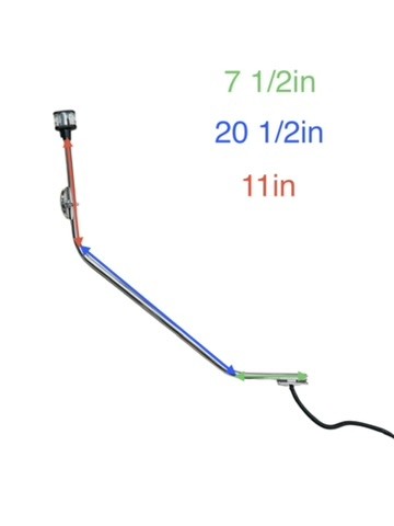 Marine Masthead Light, 12V, 3/4in SS Tube, Perko & Attwood Light, Fixed Mount