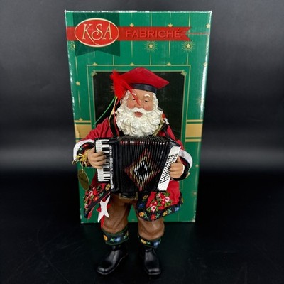 KSA Fabriche Polka Party Santa Figurine Music Kurt Adler