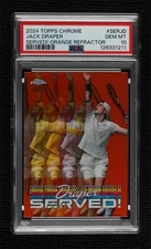 2024 Chrome Served! Orange Refractor /25 Jack Draper PSA 10 GEM MT Rookie RC