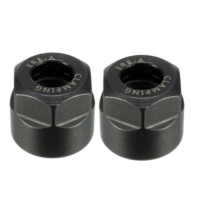 ER8-A Collet Clamping Hex Nuts For CNC Milling Chuck Holder Lathe 2 Pcs