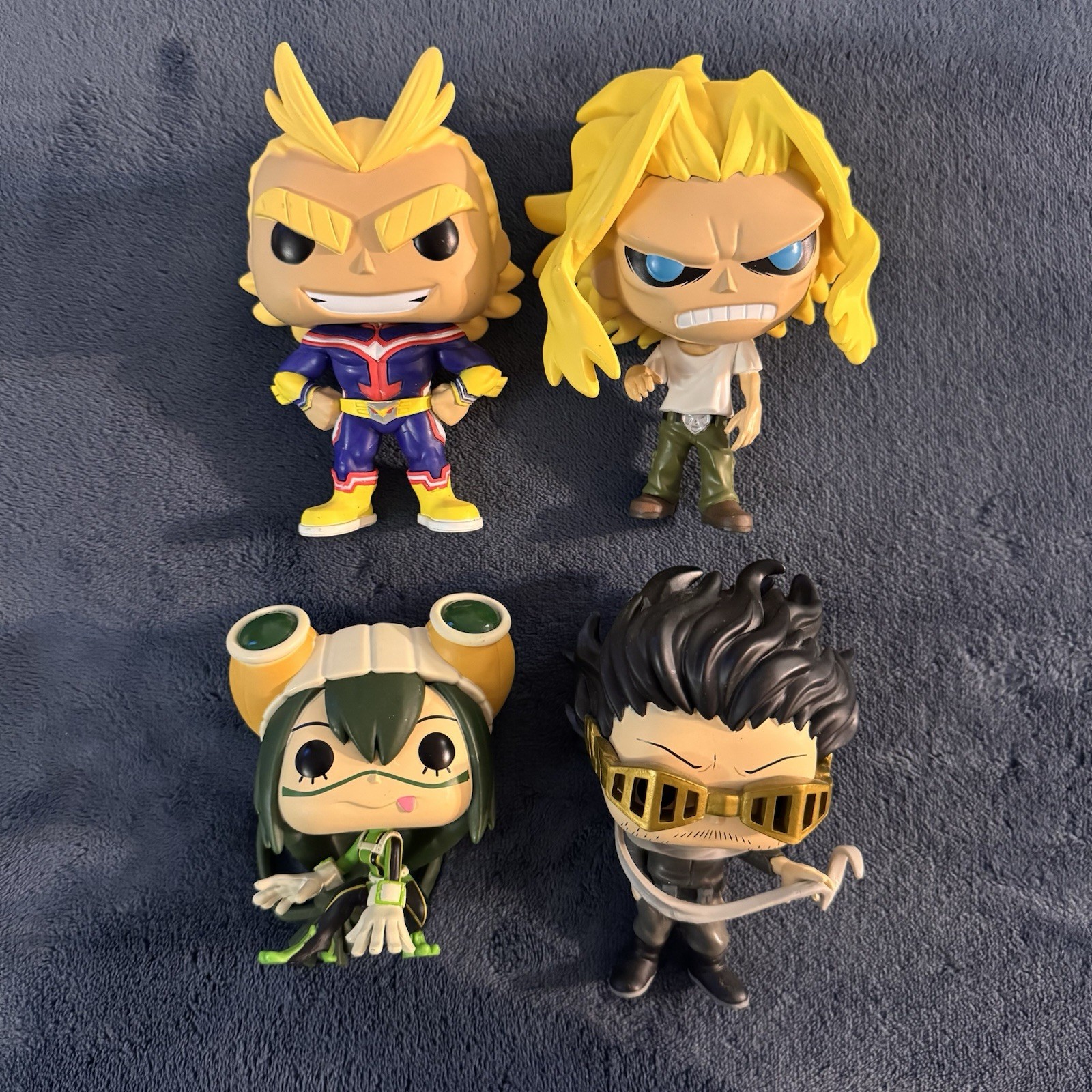 Funko Pop My Hero Academia Anime SIN CAJA, Lote de 4 Figuras All Might Tsuyu Shota