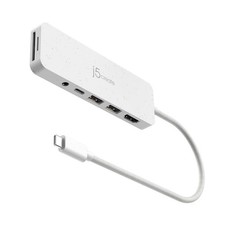 j5create USB-C Multi-Port Hub with Power Delivery Eco  White 