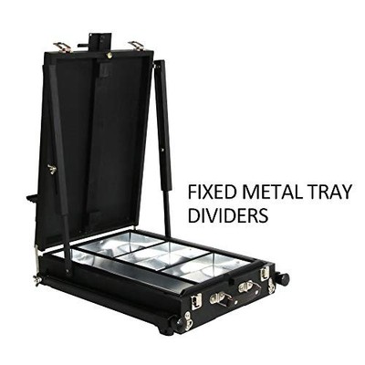 Falling in Art Black Portable Light Weight French Easel Box with Adjustable -