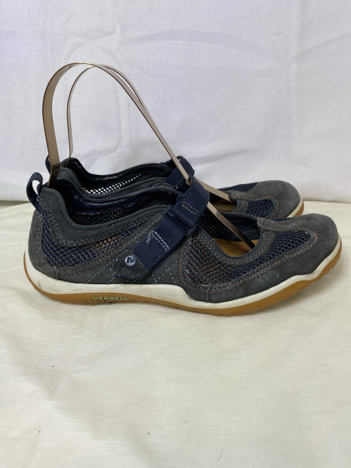 Merrell Shoes Womens Lorelei Emme Ash Mary Jane Sporty Suede