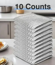 10 Counts Multipurpose Non-Scratch Wire Dishcloths Reusable 