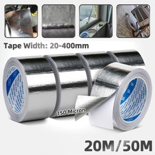 Aluminum Reinforced Heat Shield Resistant Wrap Exhaust Pipe Insulation Tape 50M